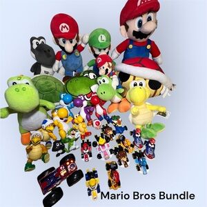 Super Mario Bros Action Figure and Plush Toy Set